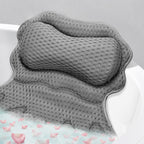 Bath Pillow, Bath Pillows for Tub Neck and Back Support, Grey
