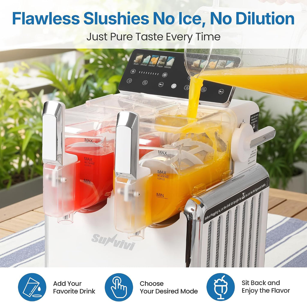 169oz Dual-Tank Slush Machine, Rapid Chill, Self-Clean, 5 Modes, ETL