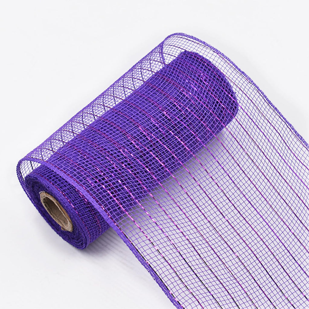 3 Rolls Purple Deco Mesh Ribbon for Fall Halloween Easter Wreaths