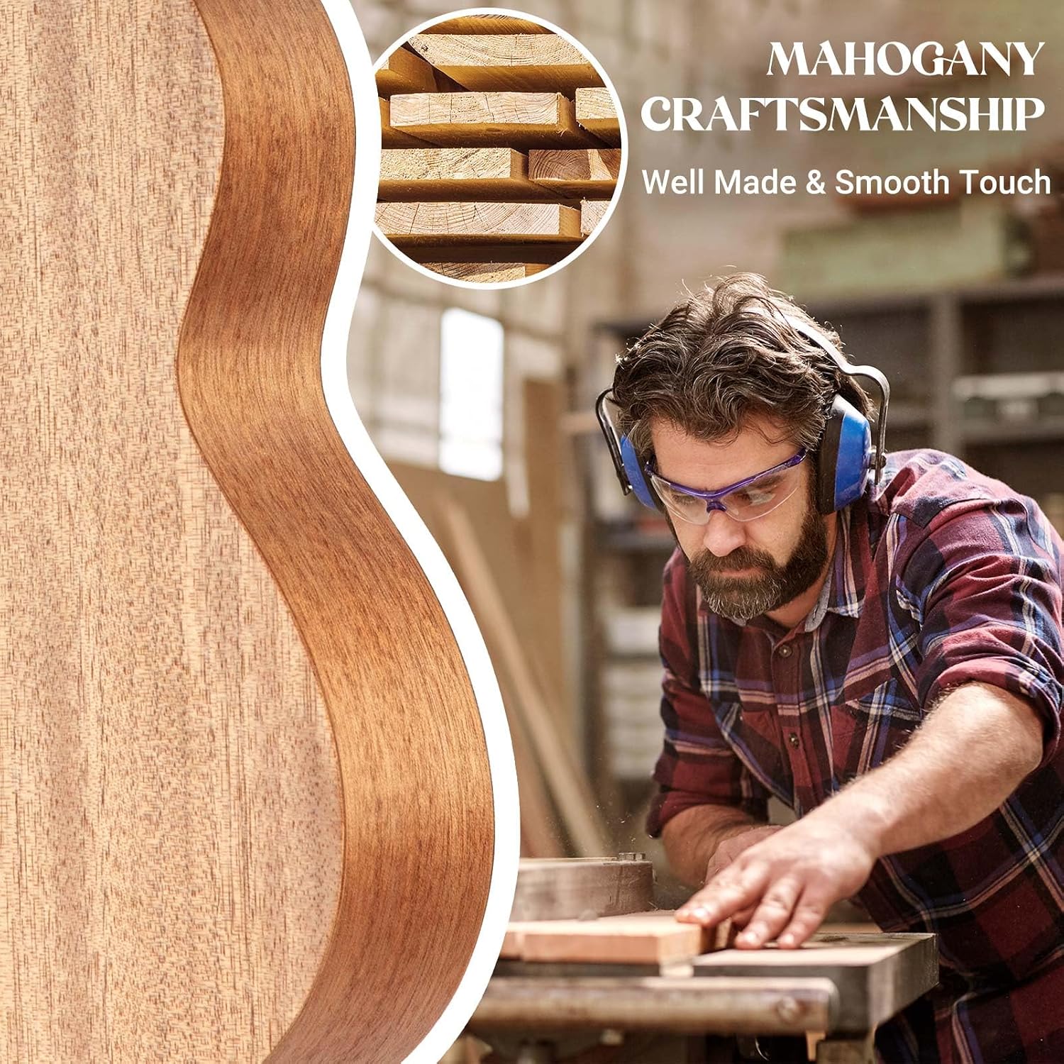 Ukulele Kit Beginner 21" Mahogany Soprano for Adults Kids Gift | Ukulele Starter Set with Gig Bag Rainbow Strap