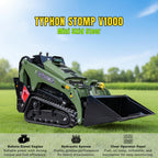STOMP V1000 EPA Certified Diesel Skid Steer Loader, 24HP Japanese D1105 Water-Cooled Engine, 1.5-Ton Compact Loader