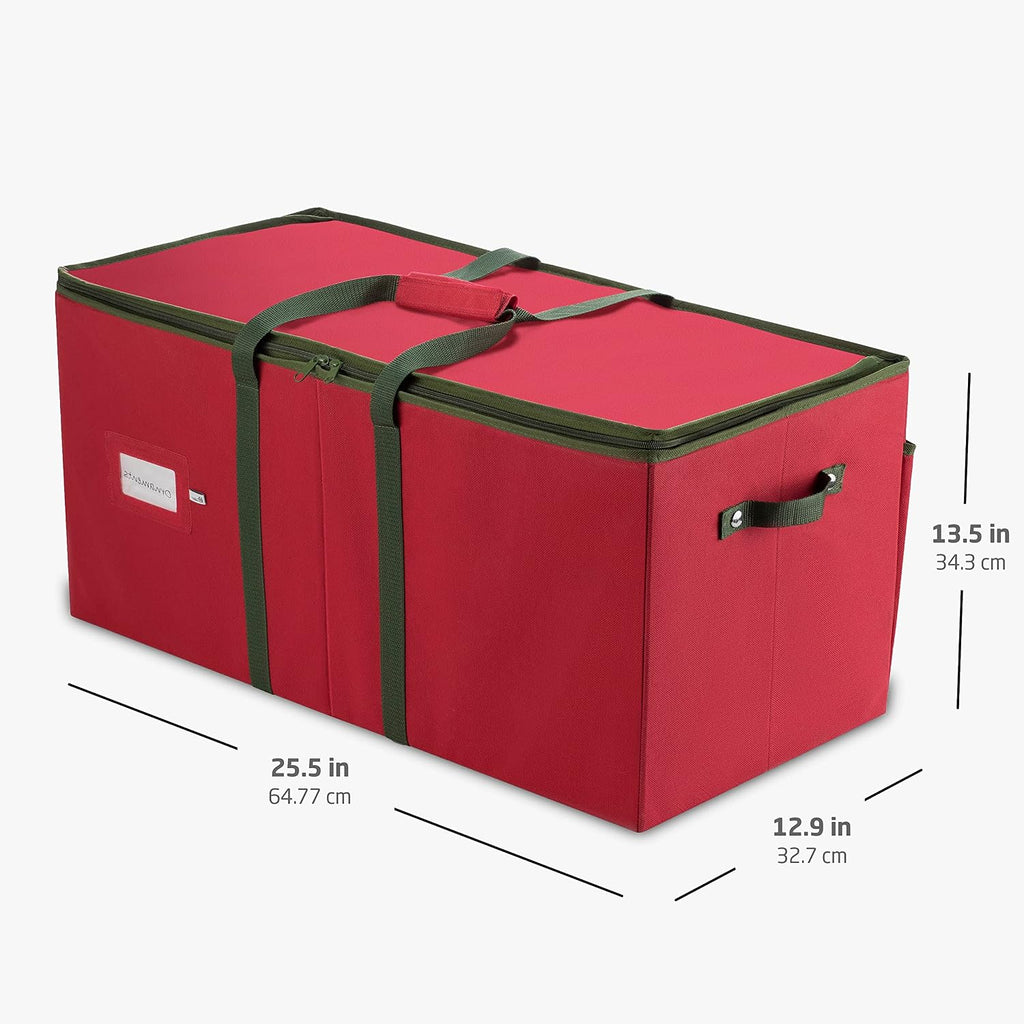 Large Christmas Ornament Storage Box - Stores 128 3" Ornaments, With Dividers - Ornament Organizer Storage Box