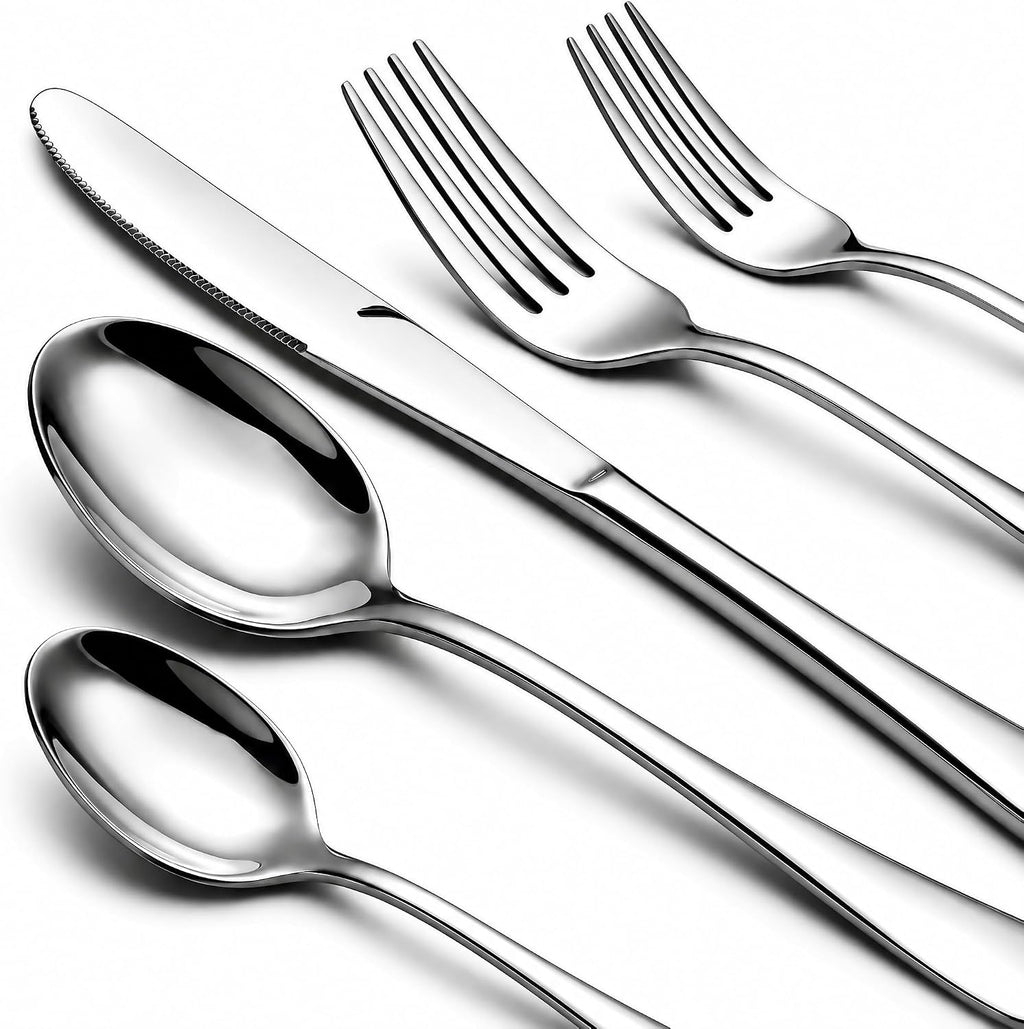 60 Piece Silverware Set for 12,Stainless Steel Flatware Set