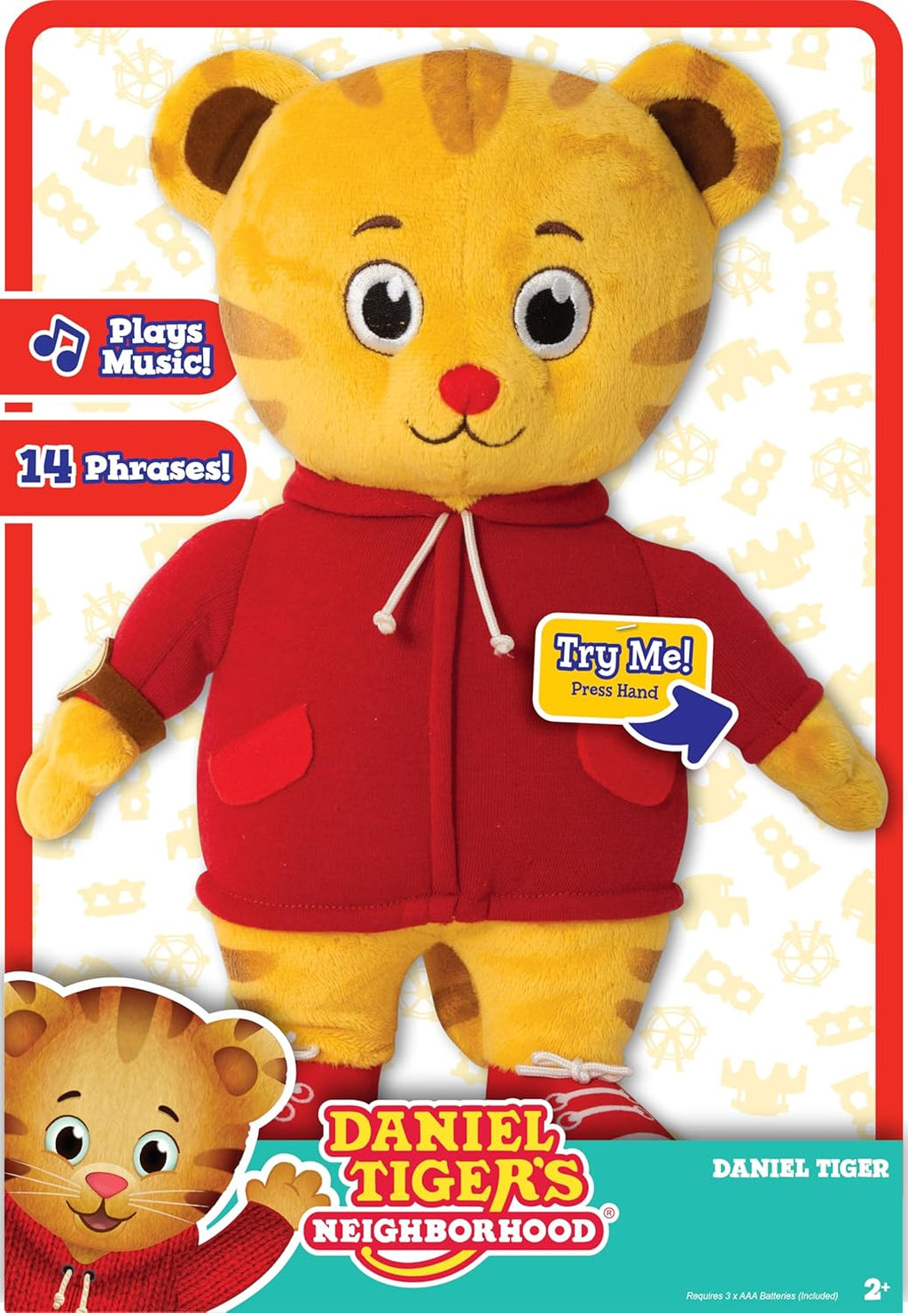 Daniel Tiger Talking Friend Plush, Soft & Cuddly Stuffed Toy, Features Phrases & Songs!