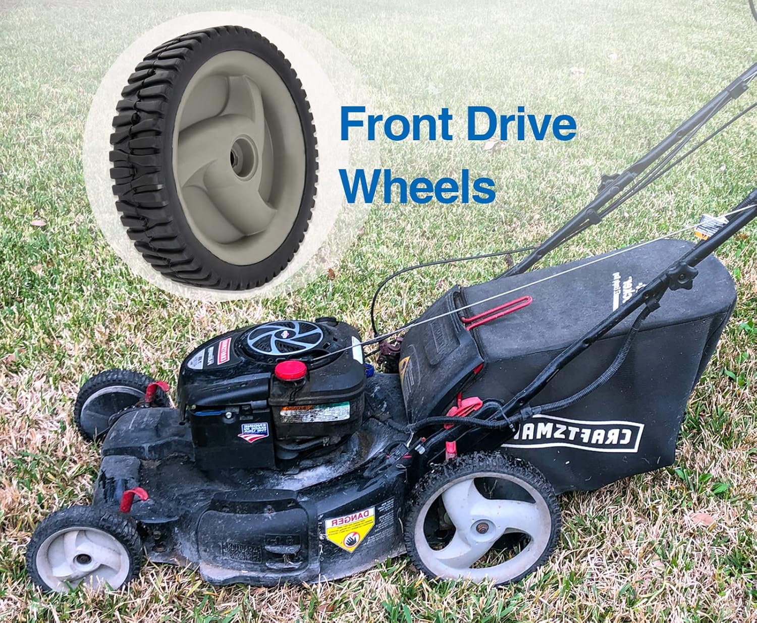 583719501 194231X460 Front Drive Wheels Compatible for Craftsman Lawn Mower Wheels for Craftsman Husqvarna & HU Front