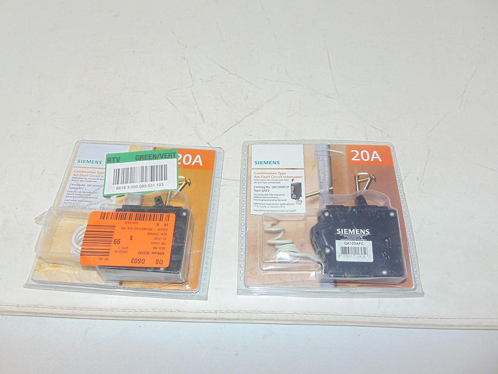 Siemens QA120AFCP 20-Amp Single Pole 120-volt Plug On Combination AFCI Breaker