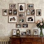 Picture Frames set of 19, Including 8x10, 5x7, 4x6 Brown Frame