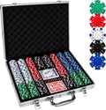 Poker Chips,500PCS Poker Chip Set with Aluminum Travel Case,11.5 Gram Poker Set for Texas Holdem Blackjack Gambling |