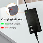 Syvrac 48-54.6V 2A Electric Bike Charger for 48V Lithium Battery Input Voltage AC120V(DC2.1MM Jack Connector)