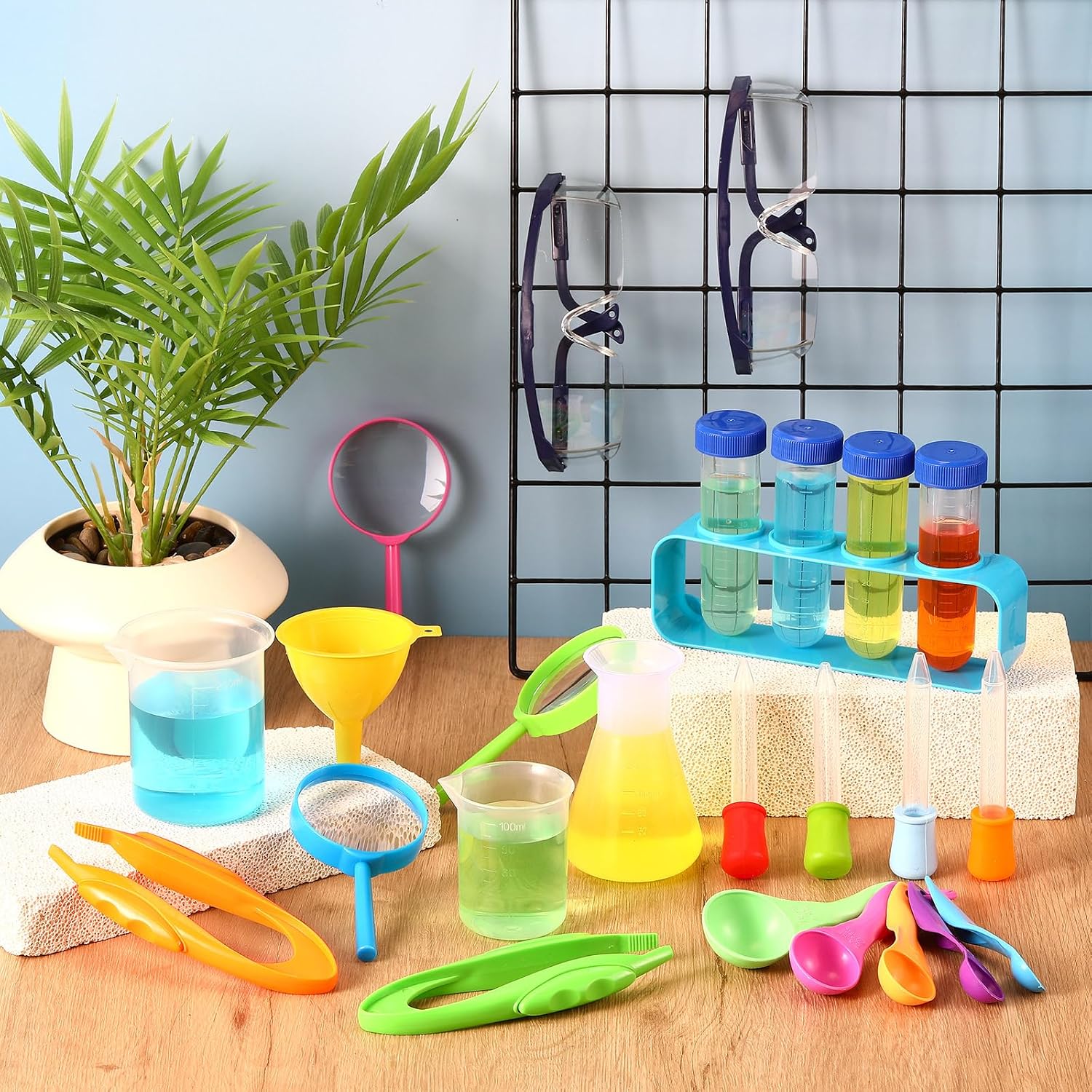 39 Pcs Science Kits for Kids Educational Lab Science Experiments Early Learning Set Include Beakers and Test Tubes