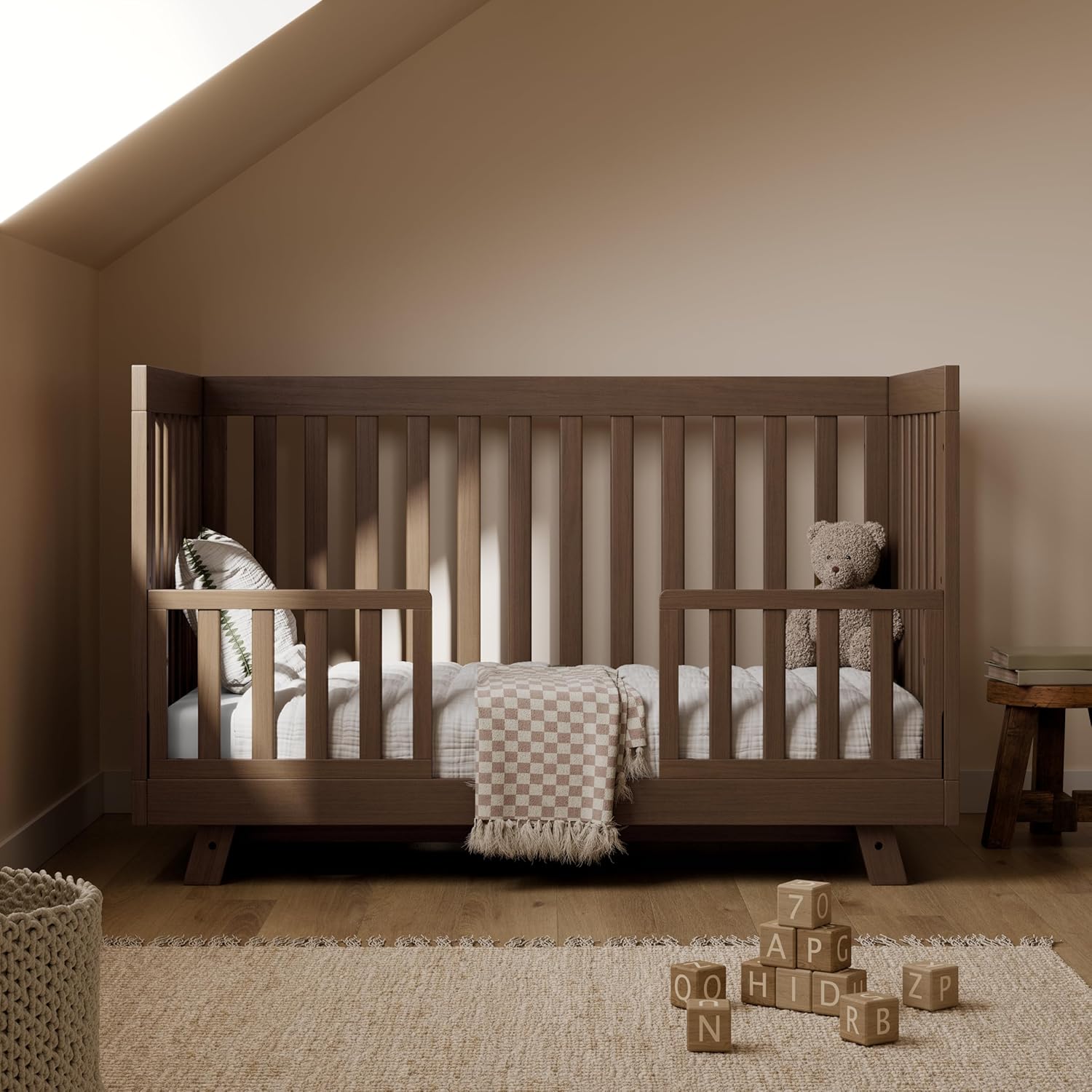 Beckett 3-in-1 Convertible Crib – GREENGUARD Gold Certified, Fits Standard Crib Mattress, Converts to Toddler Bed and