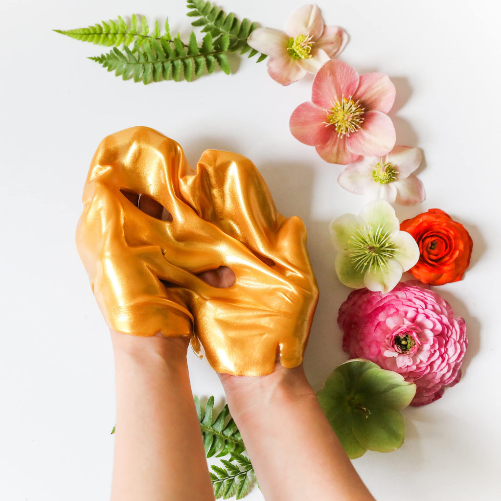 Hydrogel Facial Sheet Masks with 24K Gold, Collagen, vitamin C