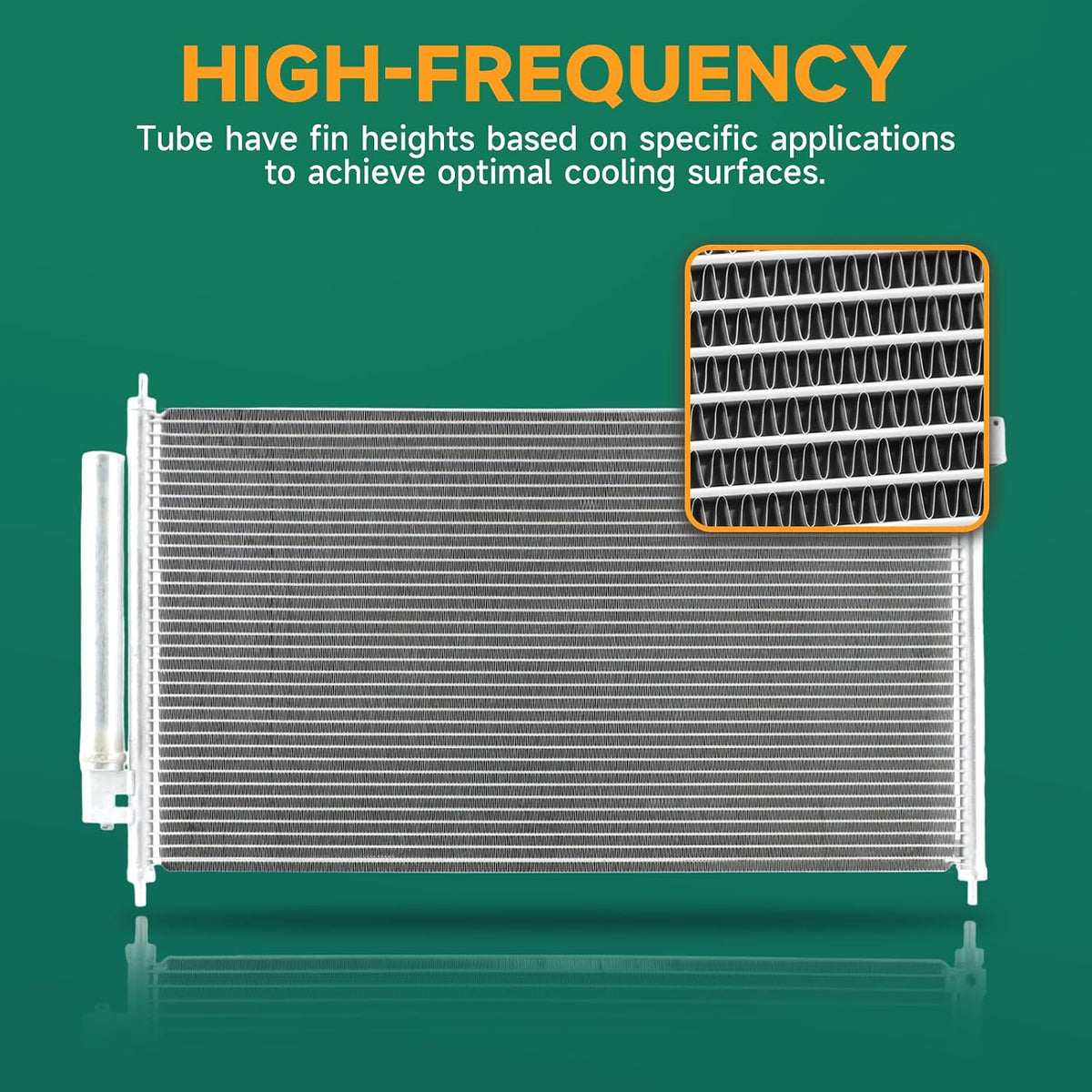 Air Conditioning A/C Condenser Compatible with Chevy Silverado 1500 5.3L 1999-2012, Silverado 1500 4.8L 1999-2013,Tahoe 5.3L 2000-2014,GMC Sierra 1500 5.3L 1999-2013 & More Replace 20913751