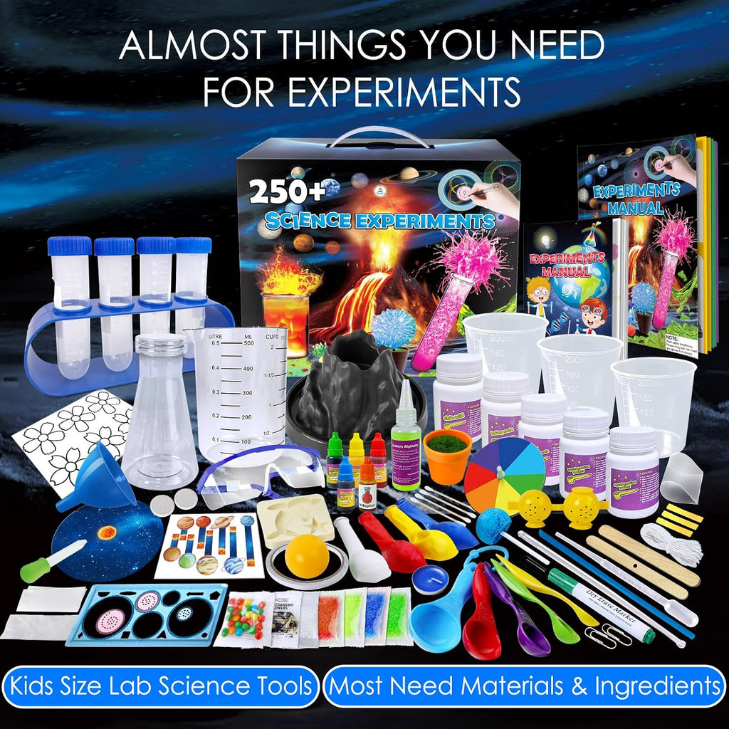 250+ Science Experiments Kits for Kids, Chemistry Set | Volcano Scientist Kit, Boys Girls Toys Birthday Gifts Ideas