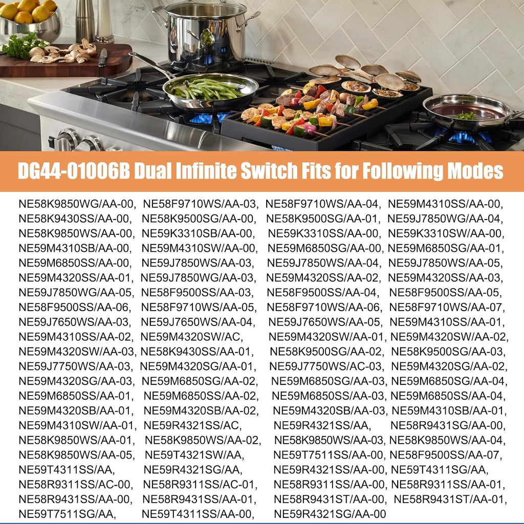 DG44-01006B PER001-12D Dual Infinite Switch Compatible with Samsung Range
