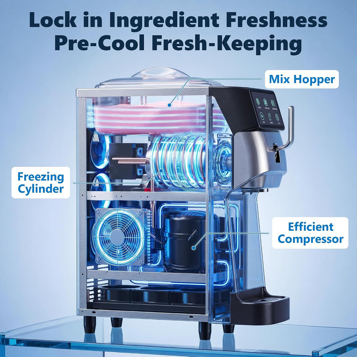 Commercial Soft Serve Ice Cream Maker Machine