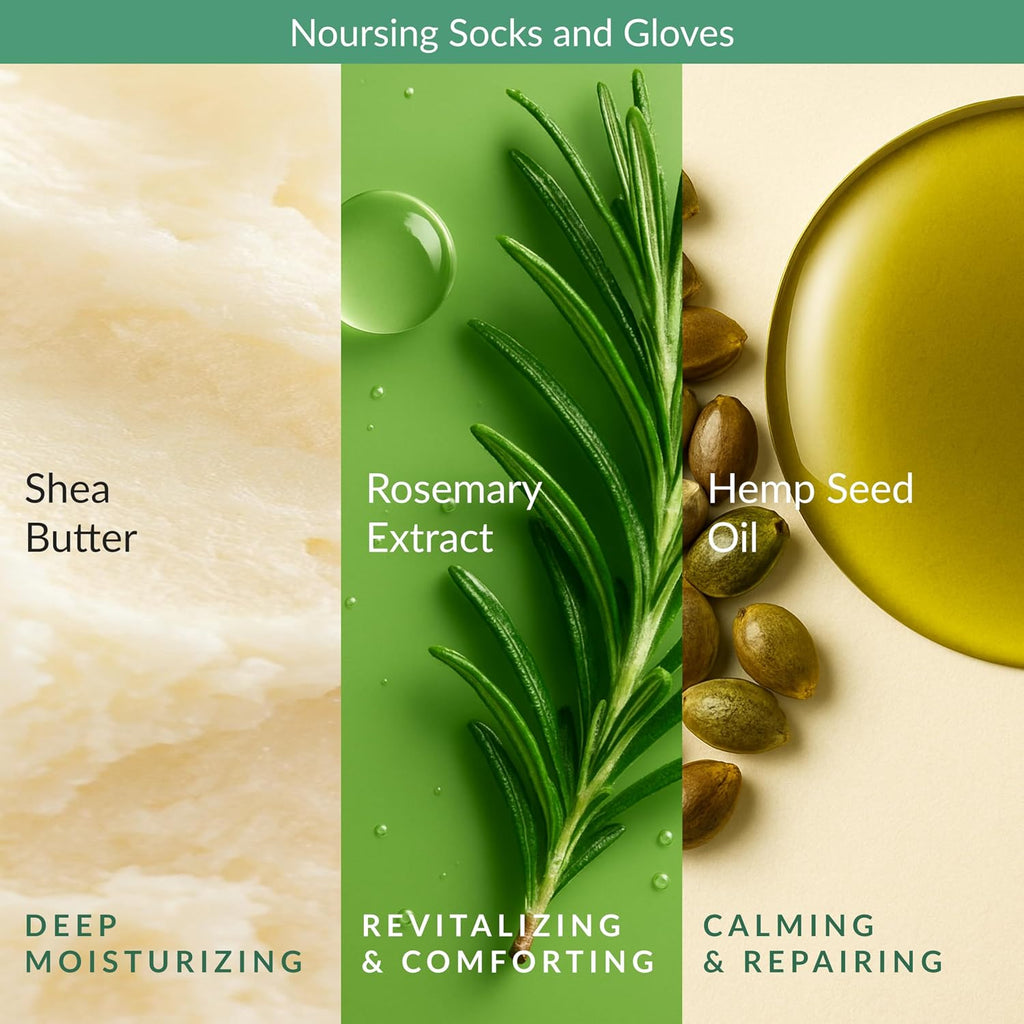 Relaxing & Nourishing Hand & Foot Masks, Soften Dry, Overworked Skin, Self Care Gifts for Women, Spa Kit, 6