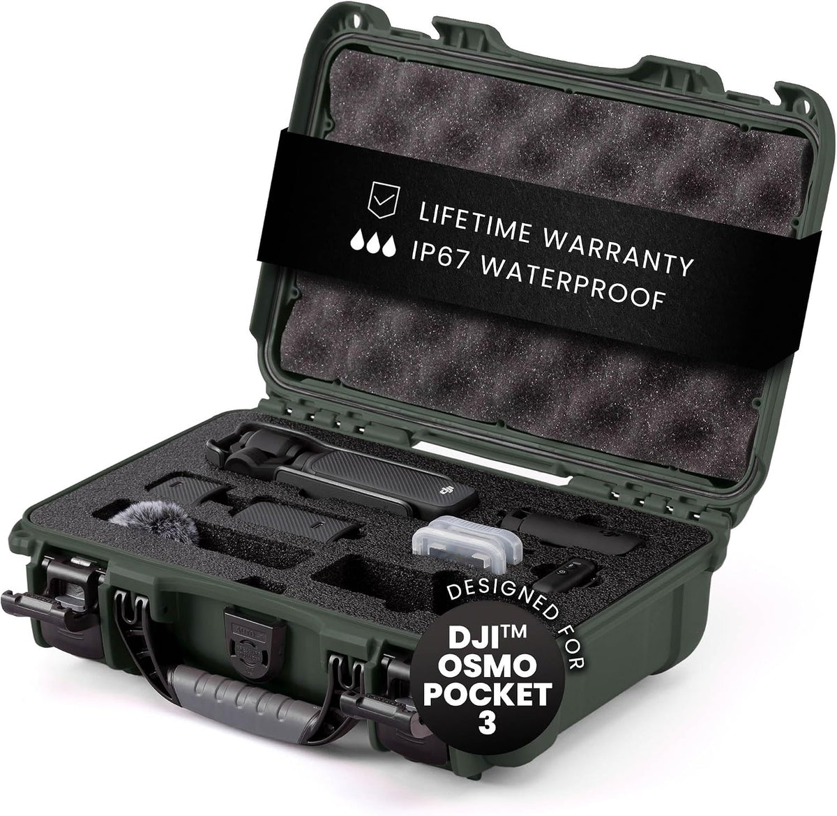 909 Waterproof Hard Case w/Custom Foam Insert for DJI Osmo Pocket 3