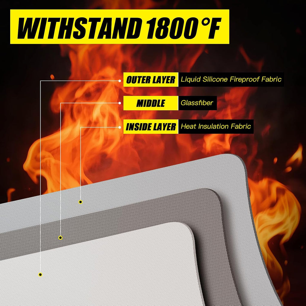 Large Fireproof Document Bag, 24x12x12'' Waterproof Safe bag, Large capacity document storage box with reflective