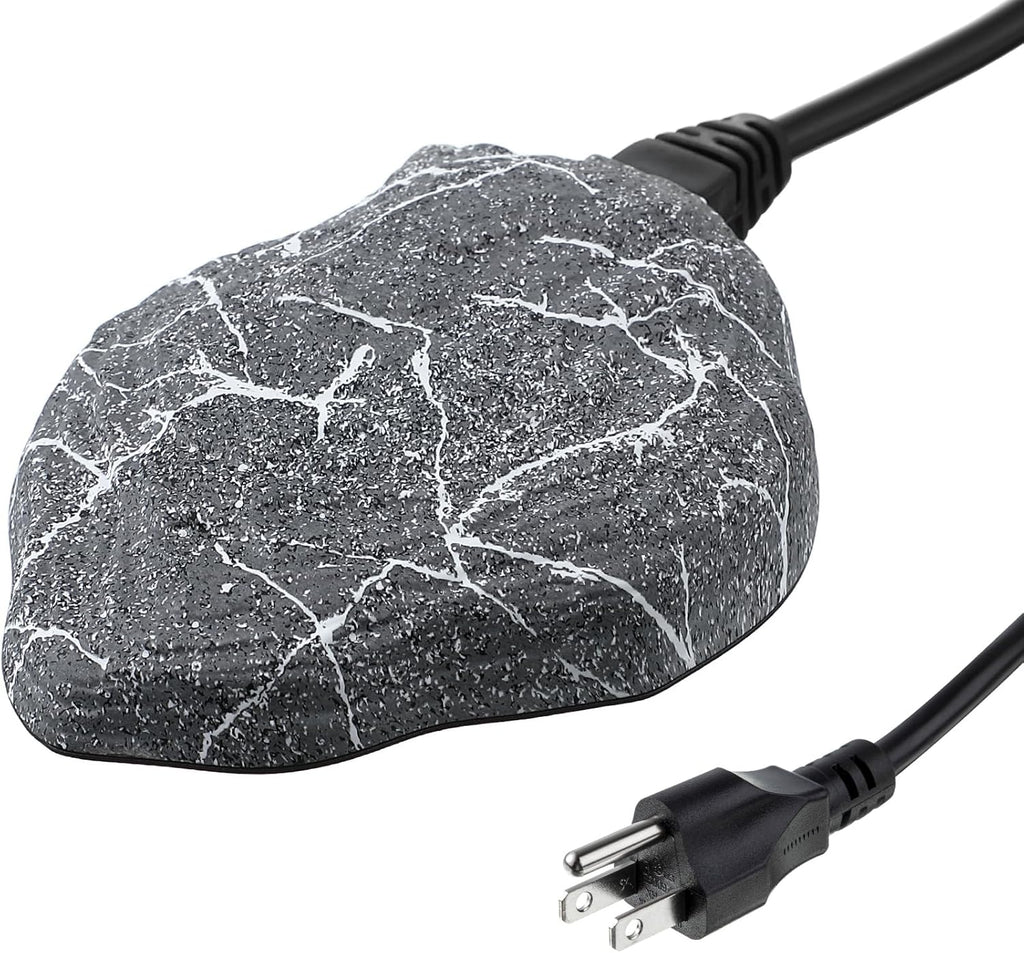 Bird Bath Deicer Heated Rock, 80W, Aluminum Base, 1 Pack, Grey