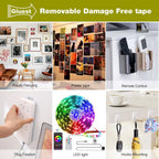 Heavy‑Duty Removable Foam Mounting Tape, Damage‑Free & Residue‑Free for Poster, Rug & Craft Decor, 3/4in×20ft