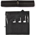 Genuine Leather Knife Roll Bag For Chef Professional-Black | Durable Sheath Holder, Cooks & Culinary Tools Organizer