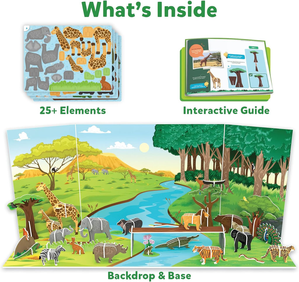 STEM Building Toy : My World Land of Dinosaurs | Gifts for Kids Ages 3-7 | Fun Learning & Educational Playset for