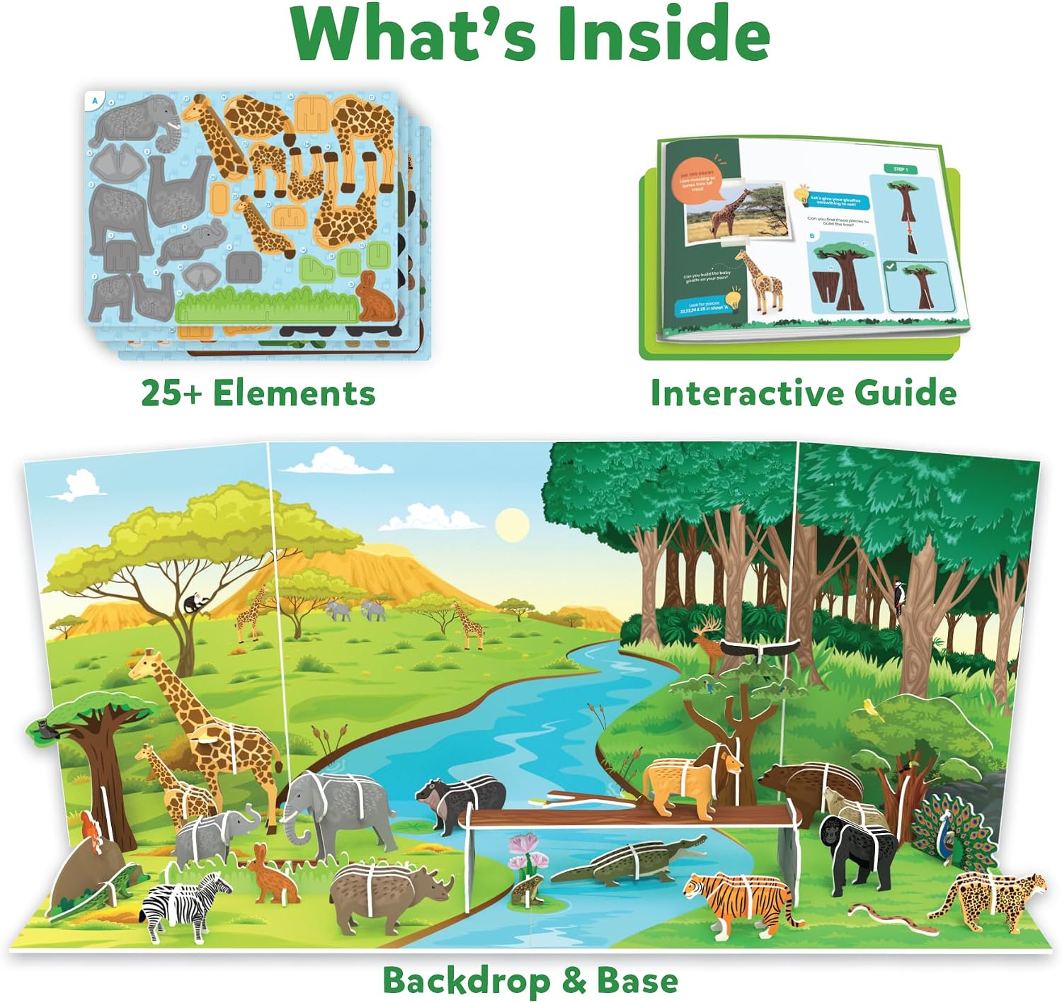 STEM Building Toy : My World Land of Dinosaurs | Gifts for Kids Ages 3-7 | Fun Learning & Educational Playset for