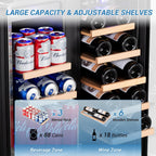 24''Beverage Refrigerator Undercounter Wine and Beverage Fridge