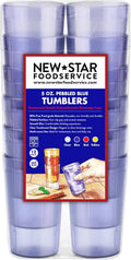 Restaurant-Grade Polycarbonate Beverage Tumblers, 5 oz, Blue, Set of 12