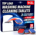 Washing Machine Cleaner Tablets, 28 Pack for HE Top Load, Eco-Friendly Tabs