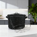 21.5 Quart Water Bath Canner - Large Food Grade Enamel Canning Pot with Rack, Heavy-Duty Canning Supplies for Jam