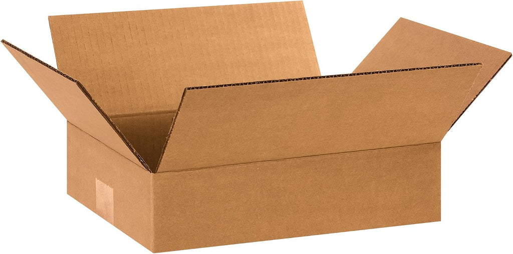 Apparel Shipping Boxes, Flat 12x9x3" 25-Pk for Moving & Shipping