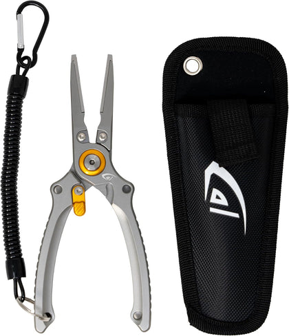 danco 7.5-Inch Aluminum Center Cutter Fishing Pliers with Sheath and Lock | 7.5-Inch Aluminum Center Cutter Fishing