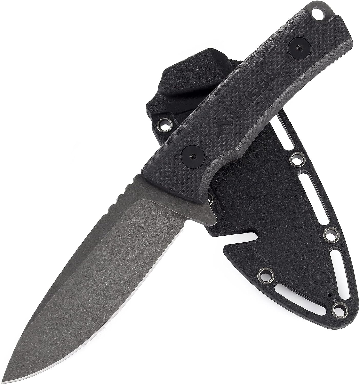 8.5" Full Tang Fixed Blade Knife with Nylon Sheath | Survival Hunting Knife with D2 Blade and Ergonomic G10 Handle