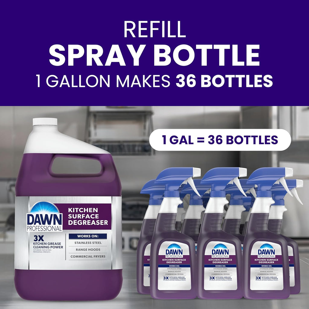 Dawn PRO Kitchen Surface Degreaser Refills, Commercial Use (1 gal, 2 pack)