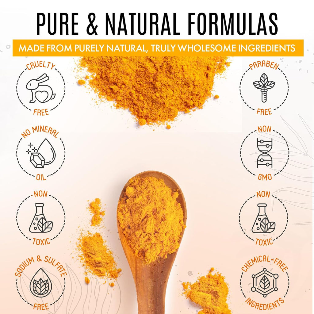 Turmeric Skincare Set - Turmeric Skin Care Products Brightening & Acne - Turmeric Skin Care Kit, Turmeric Skin Care
