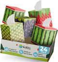 Gaias Premium Bamboo Facial Tissues – 24 Fruit Boxes, 3-Ply, 80 Sheets per Box, Bamboo-Based, Zero Plastic Packaging