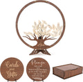 Wedding Guest Book Alternative - Personalized Bridal Shower Party Decorations,Wooden Family Tree Guest Book,Standing