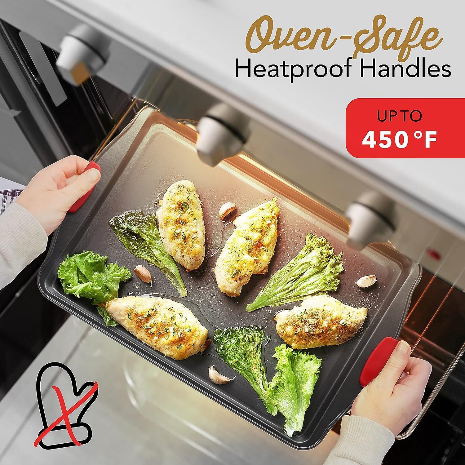 Baking Pan Set, 39 Piece Premium Baking Set, Nonstick Bakeware Sets BPA Free, Cookie Sheets for Baking Nonstick Set