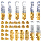 32PCS Brass DOT Air Brake Hose End Fitting Assortment Kit for Replacement