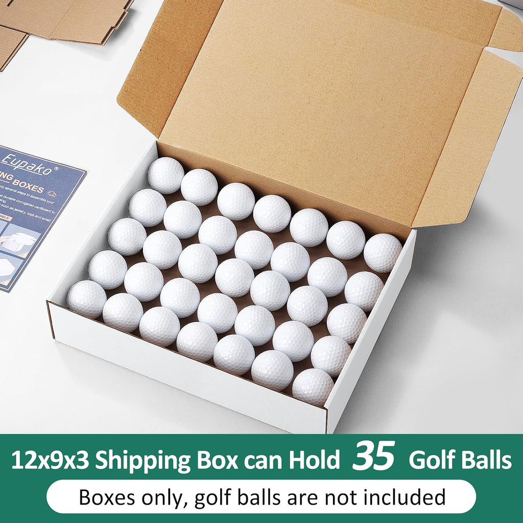 12x9x3" White Shipping Boxes Corrugated Box Mailers 20 Pack Cardboard Shipping Boxes for Small Business, Mailing
