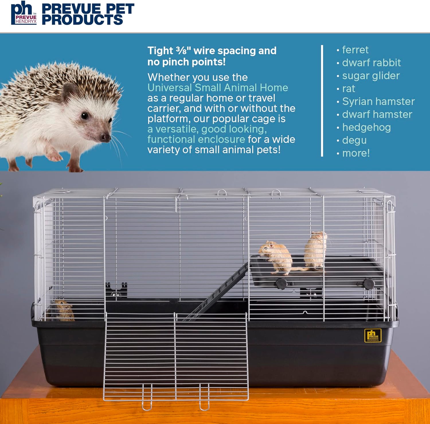Prevue Pet Products Universal Small Animal Home - Small Animal Cage for Hamsters, Guinea Pigs, Ferrets, Dwarf
