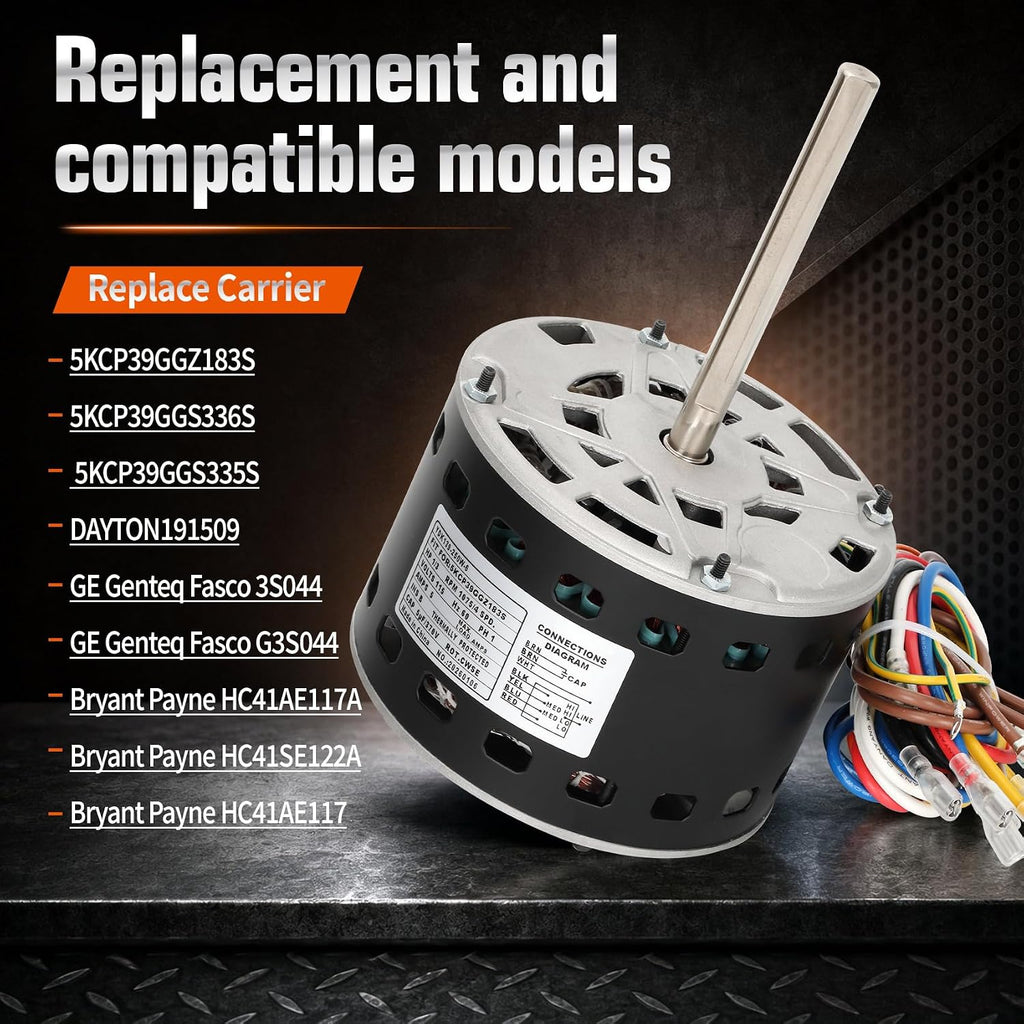 5KCP39GGZ183S Blower Fan Motor Fit for Carrier Bryant Payne ge genteq