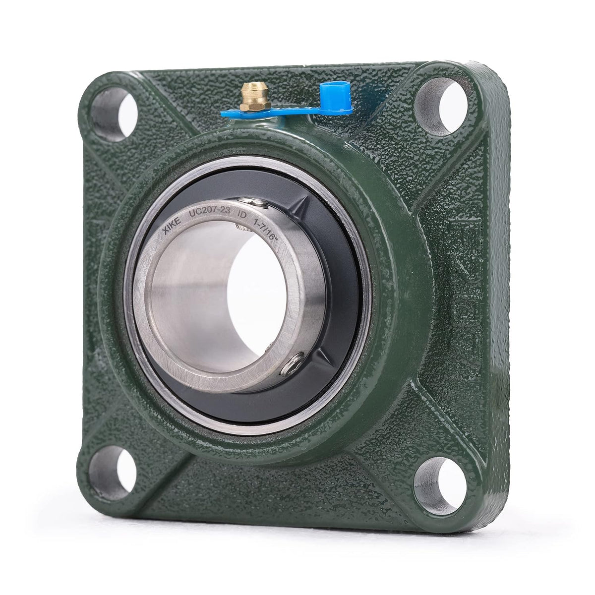 XIKE 2 Pcs UCF207-23 Bore 1-7/16" Pillow Block Square Flange Mounted Ball Bearings.