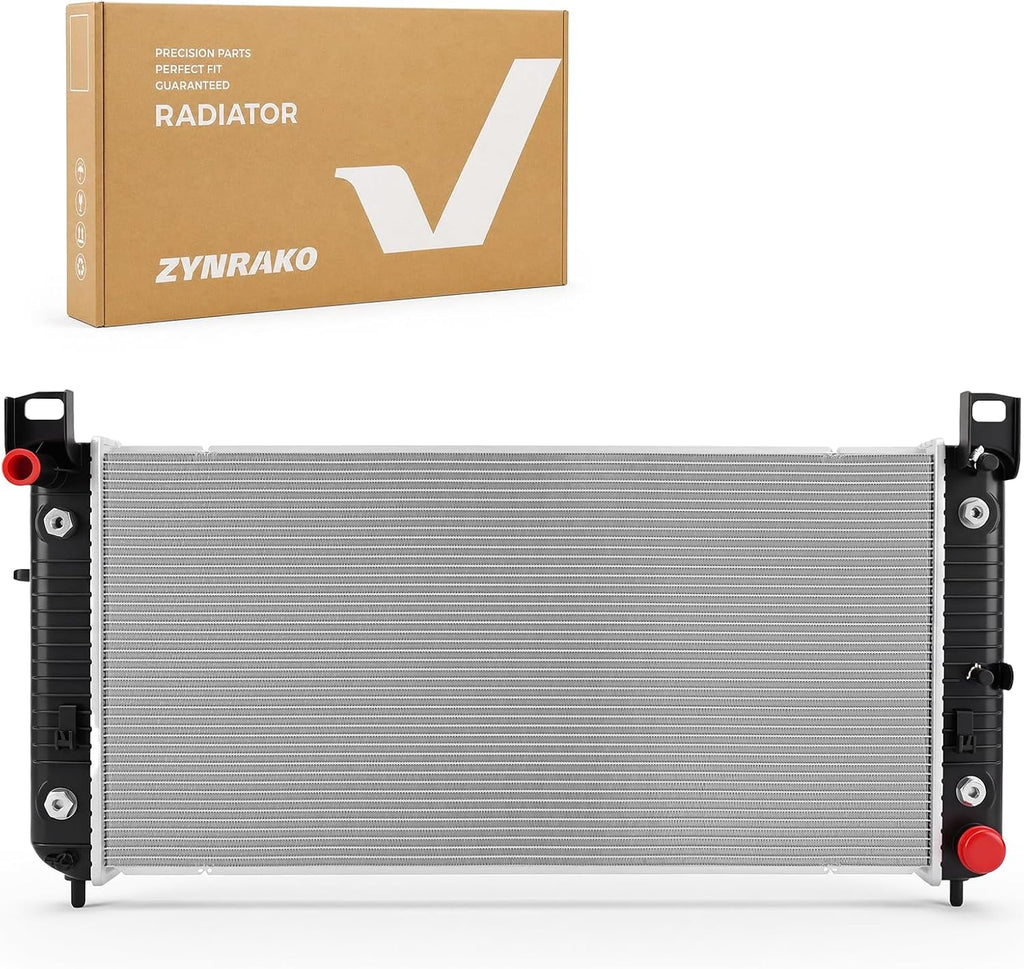 CU2370 34'' Engine Coolant Radiator Compatible with Chevy Silverado Suburban Tahoe GMC Sierra Yukon Cadillac Escalade 1996-2014 5.3 6.0 6.2 with EOC GM3010274