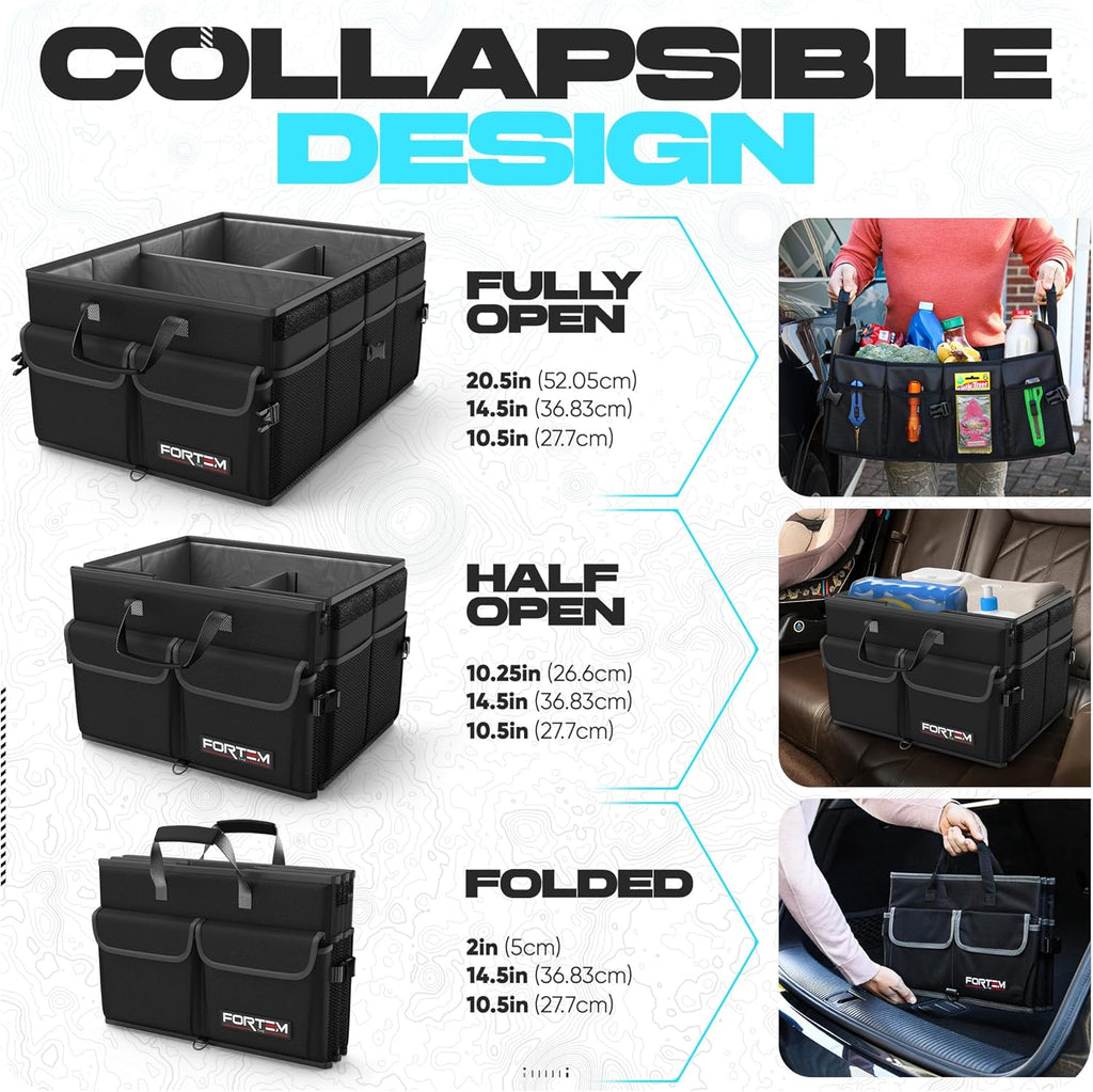 Trunk Organizer For SUV Car Trunk Organizer, Foldable Storage, Car Accessories for Women Men, Collapsible Bag, 600D