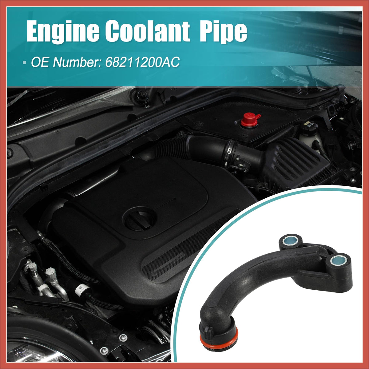 ACROPIX 68211200AC Engine Coolant Pipe for Jeep Grand Cherokee 15-19