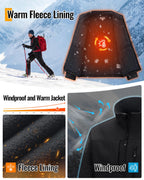 Men's Lightweight Softshell Jacket Fleece Waterproof Windbreaker