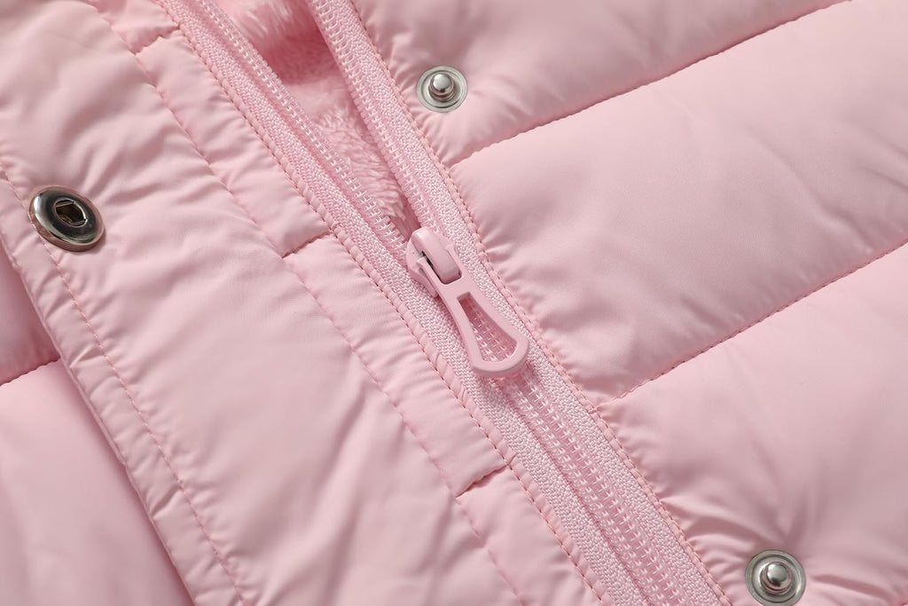 Girls Long Puffer Winter Coat Kid's Removable Hood Parka Jacket | Waterproof Polyester Outer, Soft Fleece Lined